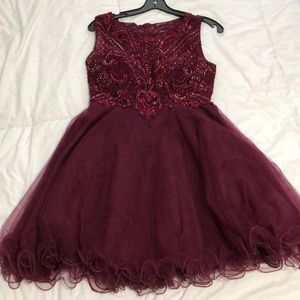 maroon homecoming dress